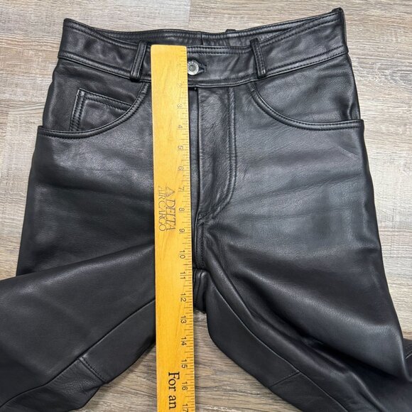 Vintage Easy Riders Leather Motorcycle Pants Riding Moto Punk Womens High Rise - Picture 9 of 10